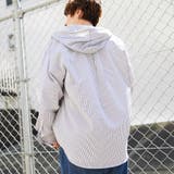  【kutir】【ビッグシルエット】ストライプ フードシャツ | kutir | 詳細画像7 