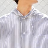  【kutir】【ビッグシルエット】ストライプ フードシャツ | kutir | 詳細画像8 