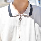 【kutir】【ウルトラルーズシルエット】配色ハーフジップポロシャツ | kutir | 詳細画像13 