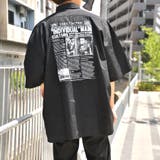 ブラック | 【kutir】【ビッグシルエット】バックプリントシャツ | kutir