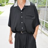 ブラック | 【kutir】衿配色オープンカラーシャツ | kutir