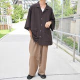 【kutir】ダブルポケット7分袖ルーズシャツ | kutir | 詳細画像1 