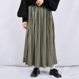 カーキ | 【kutir】【低身長向けSサイズあり】ベロアプリーツスカート | kutir