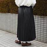 【kutir】【低身長向けSサイズあり】フェイクレザープリーツスカート | kutir | 詳細画像2 