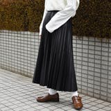 ブラック | 【kutir】【低身長向けSサイズあり】フェイクレザープリーツスカート | kutir