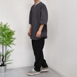 【kutir】襟配色変形バンドカラーシャツ | kutir | 詳細画像2 