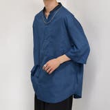 【kutir】襟配色変形バンドカラーシャツ | kutir | 詳細画像20 