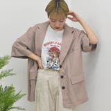 モカ | 【kutir】麻レーヨン半袖テーラードジャケット | kutir