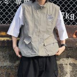 【kutir】刺繍入りビックポケットナイロンベスト | kutir | 詳細画像18