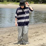 【kutir】ワッペン付きメッシュ編みボーダーポロ | kutir | 詳細画像15 