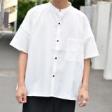 ホワイト | 【Adoon plain】フロントポケットバンドカラーシャツ | kutir