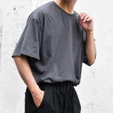 チャコールグレー | 【Adoon plain】ルーズネックTシャツ | kutir
