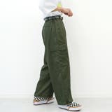グリーン | 【kutir】ドローコードワイドパンツ | kutir