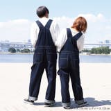 インディゴブルー | ワッペン付きオーバーオール | sedacle by pairpair【WOMEN】