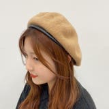 ベージュ | 【kutir】パイピングベレー帽 | kutir