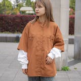 オレンジ | 【kutir】バンドカラーBIGシャツ | kutir