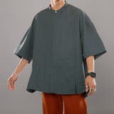 チャコールグレー | 【kutir】サイドデザインヒヨクバンドカラーシャツ | kutir