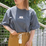 サックスブルー | 【kutir】AGE.ロゴプリントTシャツ | kutir