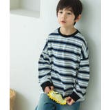 NAVYBORDER | 配色リブ マルチボーダー長袖Tシャツ | pairmanon