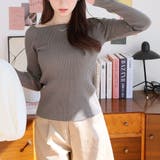 スクエアネックリブニット | Girly Doll | 詳細画像14