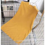 イエロー | リブノースリーブハイネックプルオーバー【韓国ファッション】 | Girly Doll