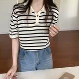 ボーダーポロシャツ【韓国ファッション】 | Doula Doula | 詳細画像8
