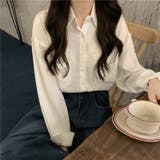 ホワイト | レギュラーカラーシャツ【韓国ファッション】 | Girly Doll