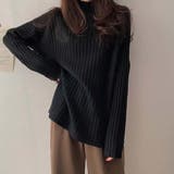 ボトルネックリブニットセーター【韓国ファッション】 | Girly Doll | 詳細画像14 