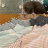 ハイネックボーダーカットソー【韓国ファッション】【春夏新商品】 | Doula Doula | 詳細画像4