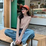 ハイネックボーダーカットソー【韓国ファッション】【春夏新商品】 | Doula Doula | 詳細画像27