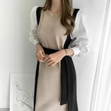 バイカラーワンピース【韓国ファッション】【春夏新商品】 | Girly Doll | 詳細画像2 