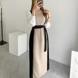 バイカラーワンピース【韓国ファッション】【春夏新商品】 | Girly Doll | 詳細画像8 