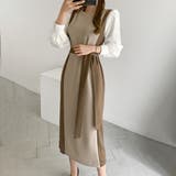 バイカラーワンピース【韓国ファッション】【春夏新商品】 | Girly Doll | 詳細画像18 
