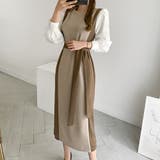 バイカラーワンピース【韓国ファッション】【春夏新商品】 | Girly Doll | 詳細画像20 