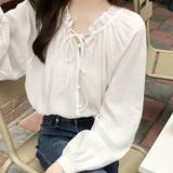 ギャザーネックボリュームスリーブブラウス【韓国ファッション】 | Girly Doll | 詳細画像8