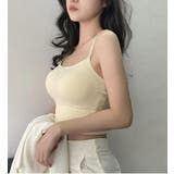アイボリー | パット付キャミソール ブラトップ【韓国ファッション】【春夏新商品】 | Doula Doula