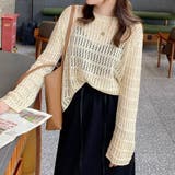 透かし編みニットプルオーバー【韓国ファッション】 | Girly Doll | 詳細画像8