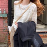 透かし編みニットプルオーバー【韓国ファッション】 | Girly Doll | 詳細画像11
