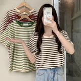 ボーダーＴシャツ【韓国ファッション】 | Girly Doll | 詳細画像3 