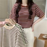 ボーダーＴシャツ【韓国ファッション】 | Girly Doll | 詳細画像4 