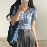 半袖ニットセーター【韓国ファッション】 | Girly Doll | 詳細画像13 