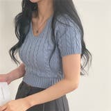 半袖ニットセーター【韓国ファッション】 | Girly Doll | 詳細画像14 