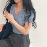 半袖ニットセーター【韓国ファッション】 | Girly Doll | 詳細画像15 