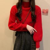 レッド | ニットセーター【韓国ファッション】 | Girly Doll