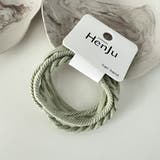 ライトグリーン | 4枚セットヘアゴム【韓国ファッション】 | Girly Doll