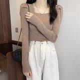 ベージュ | ニット・セーター【韓国ファッション】 | Girly Doll