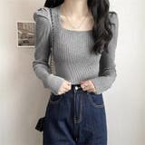 グレー | ニット・セーター【韓国ファッション】 | Girly Doll