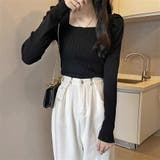ブラック | ニット・セーター【韓国ファッション】 | Girly Doll