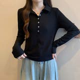 ブラック | カットソー【韓国ファッション】 | Girly Doll