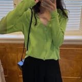 グリーン | ニットカーディガン【韓国ファッション】 | Girly Doll